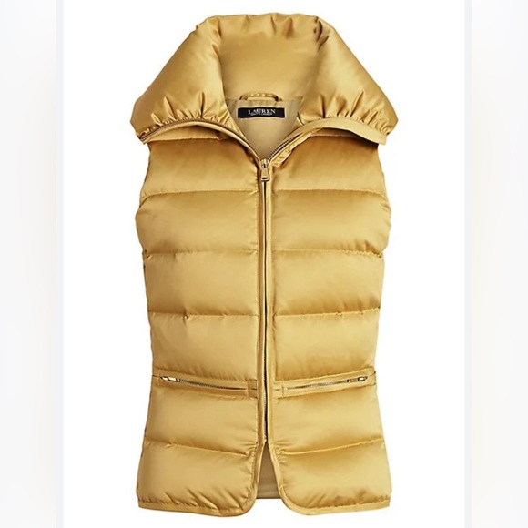 Lauren Ralph Lauren Satin Quilted Down Vest size XL - Picture 8 of 10